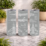 Blueprint Fighter 20 OZ Wrap Mockup