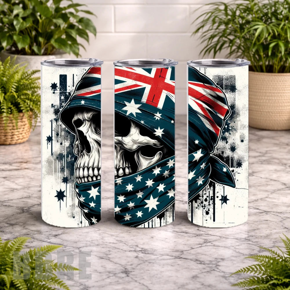 Australian Skull 20 OZ Wrap Mockup