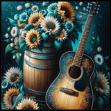 Guitar Floral 20 OZ Sublimation Wrap