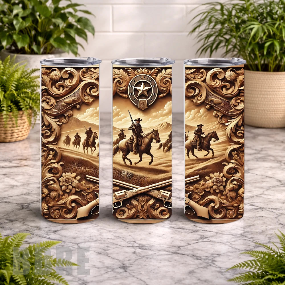 Cowboy Adventure 20 OZ Wrap Mockup