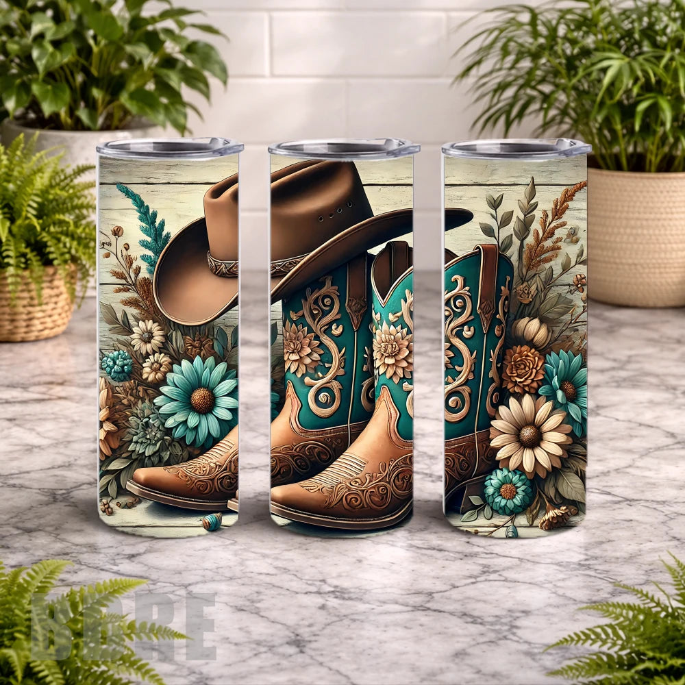 Cowboy Boots 5 20 OZ Wrap Mockup