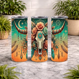 Floral Skull 25 20 OZ Wrap Mockup