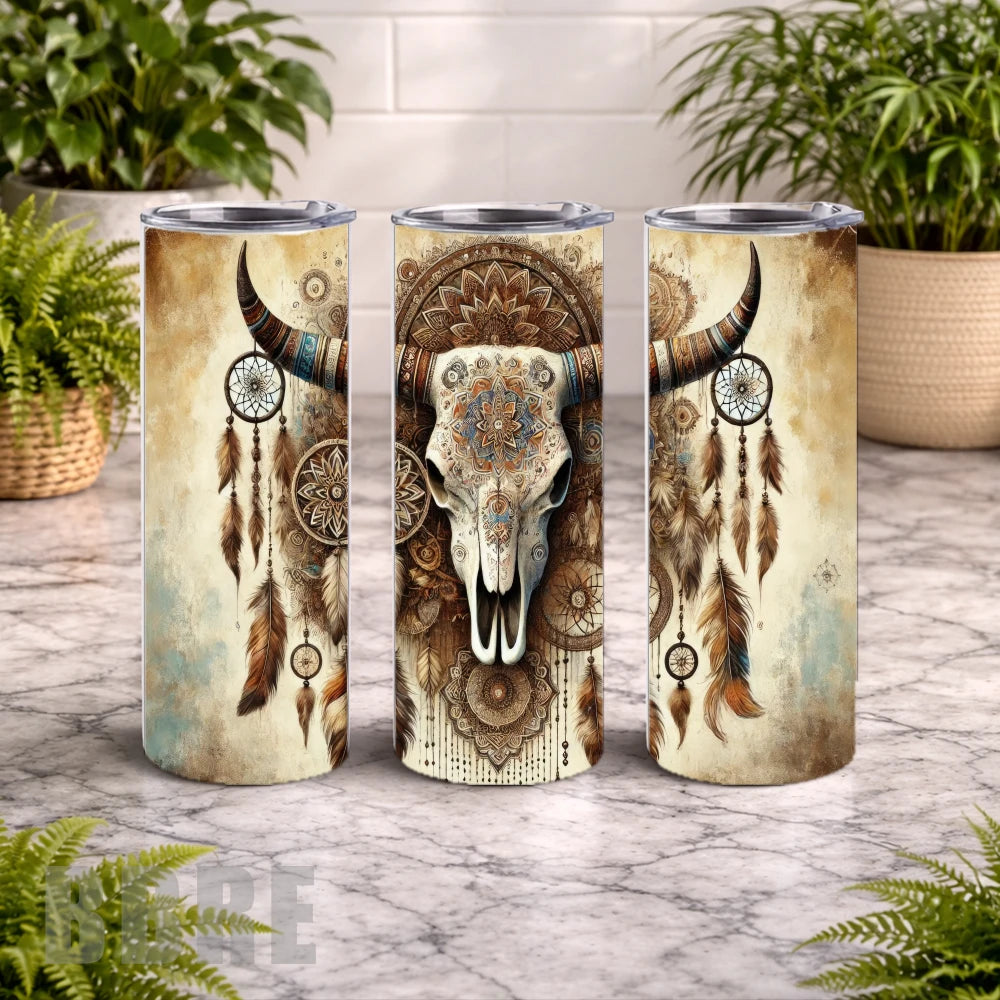Bull Skull 20 OZ Wrap Mockup