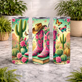 Floral Cowboy Boots 3 20 OZ Wrap Mockup