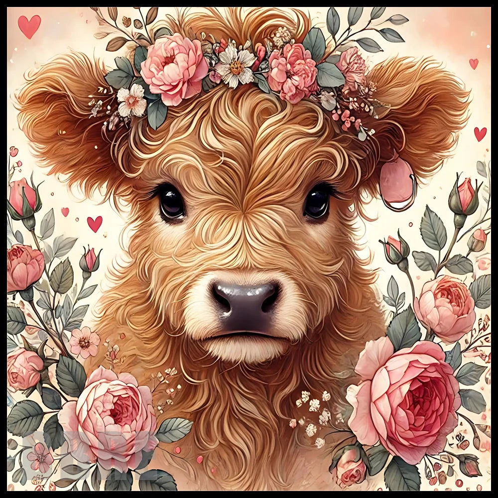 Floral Cow 6 20 OZ Sublimation Wrap