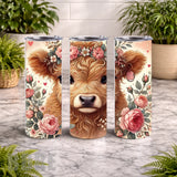 Floral Cow 6 20 OZ Wrap Mockup