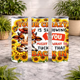 Cow Sunflower 3 20 OZ Wrap Mockup