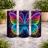 Neon Butterfly 20 OZ Wrap Mockup