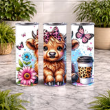 Cute Highland Cow 7 20 OZ Wrap Mockup