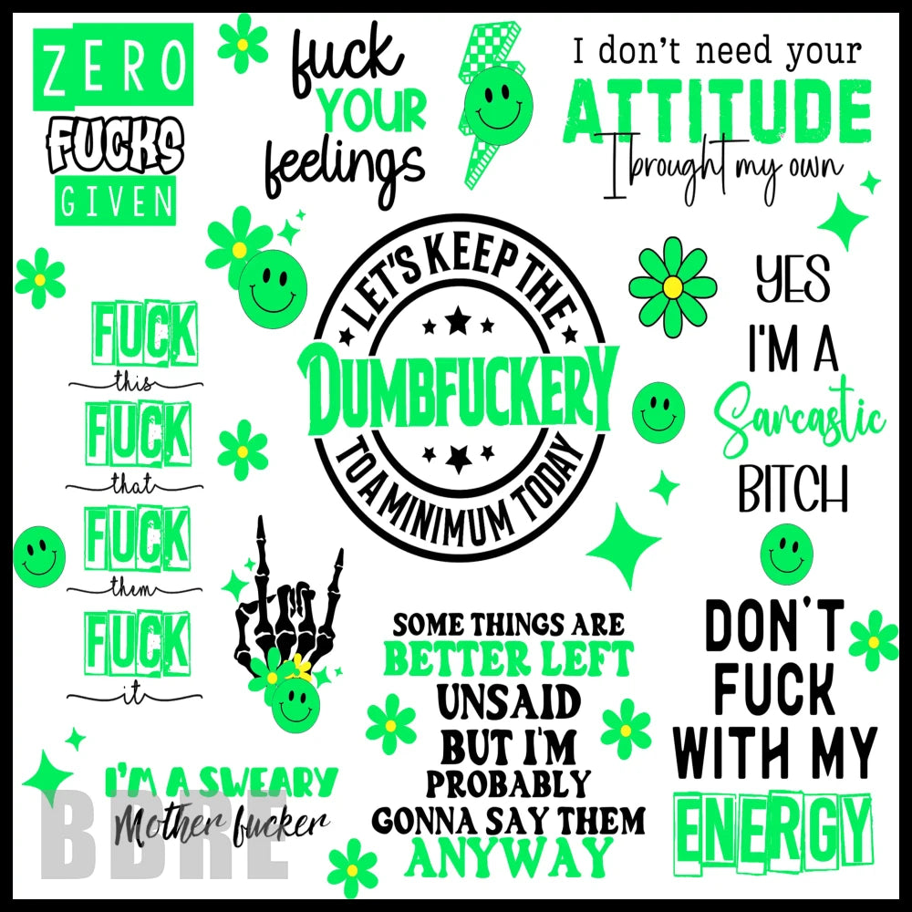Sarcastic Quotes 2 20 OZ Sublimation Wrap