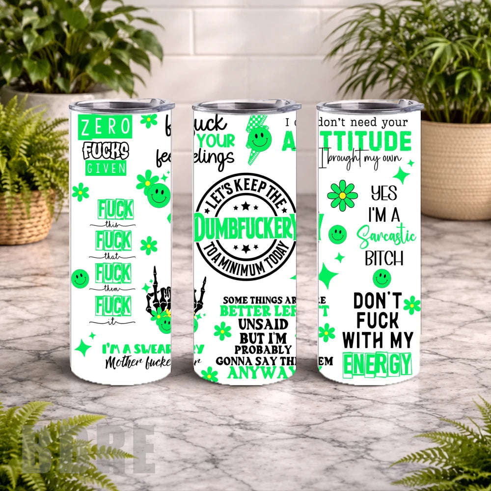 Sarcastic Quotes 2 20 OZ Wrap Mockup