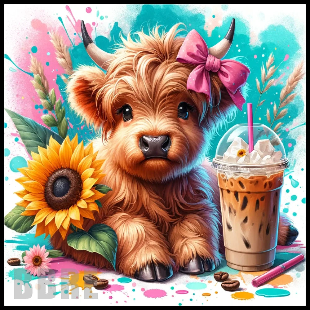 Cute Highland Cow 6 20 OZ Sublimation Wrap