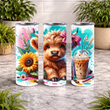 Cute Highland Cow 6 20 OZ Wrap Mockup