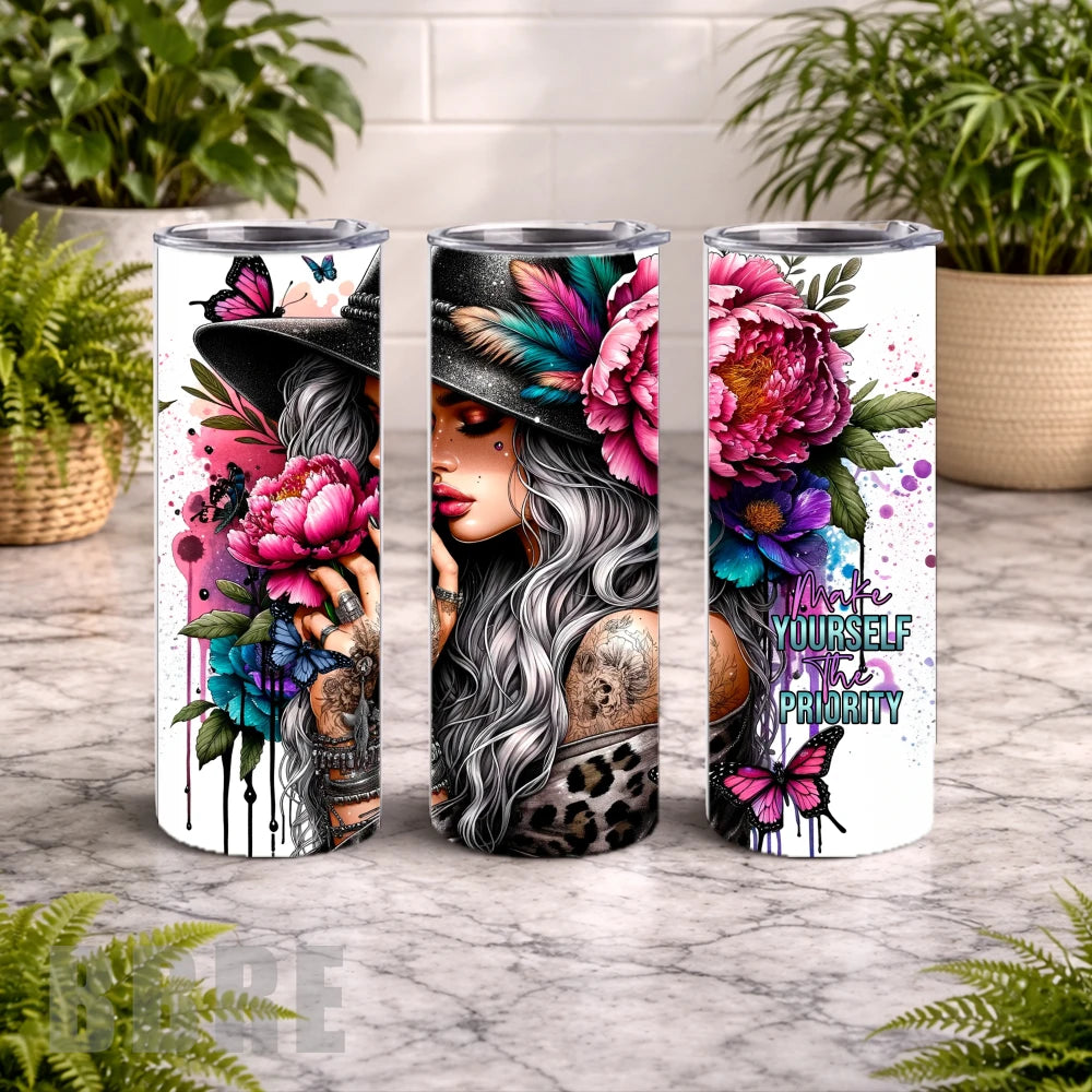 Floral Beauty 29 20 OZ Wrap Mockup