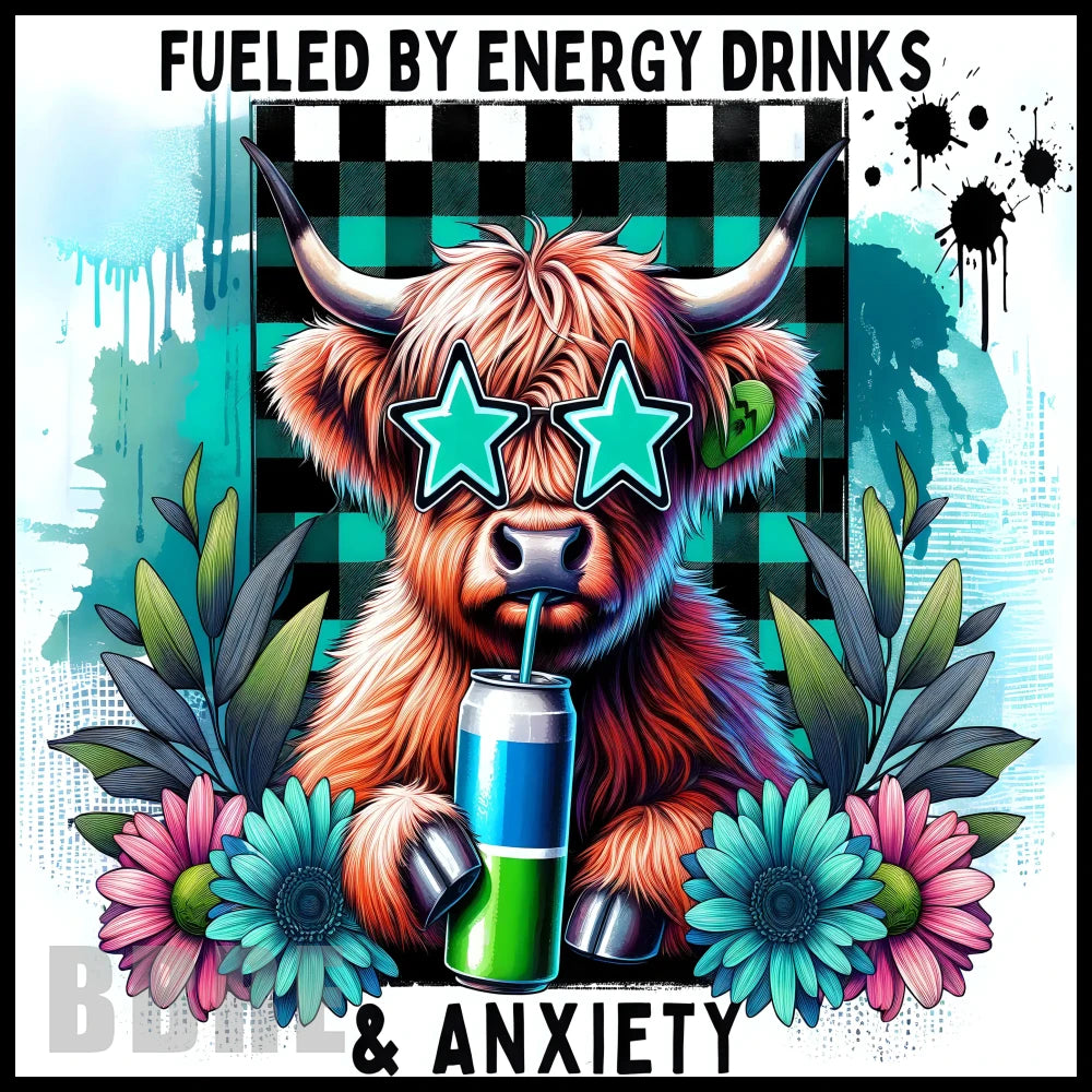 Energy Drink Cow 20 OZ Sublimation Wrap
