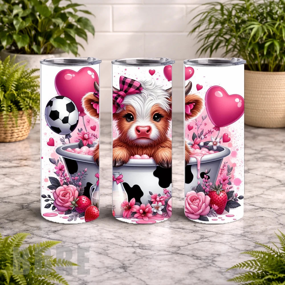 Cute Cow 10 20 OZ Wrap Mockup