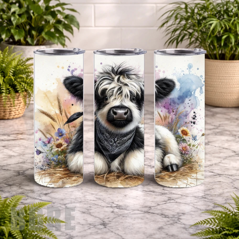 Cow With Bandana 20 OZ Wrap Mockup