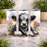 Cow Portrait 20 OZ Wrap Mockup