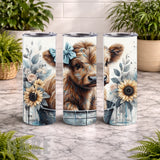 Sunflower Calf 20 OZ Wrap Mockup