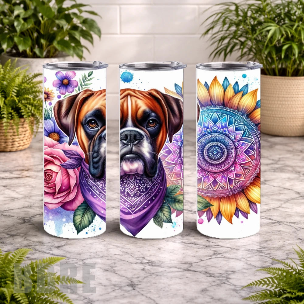 Boxer Dog 20 OZ Wrap Mockup