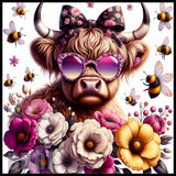 Floral Cow 7 20 OZ Sublimation Wrap