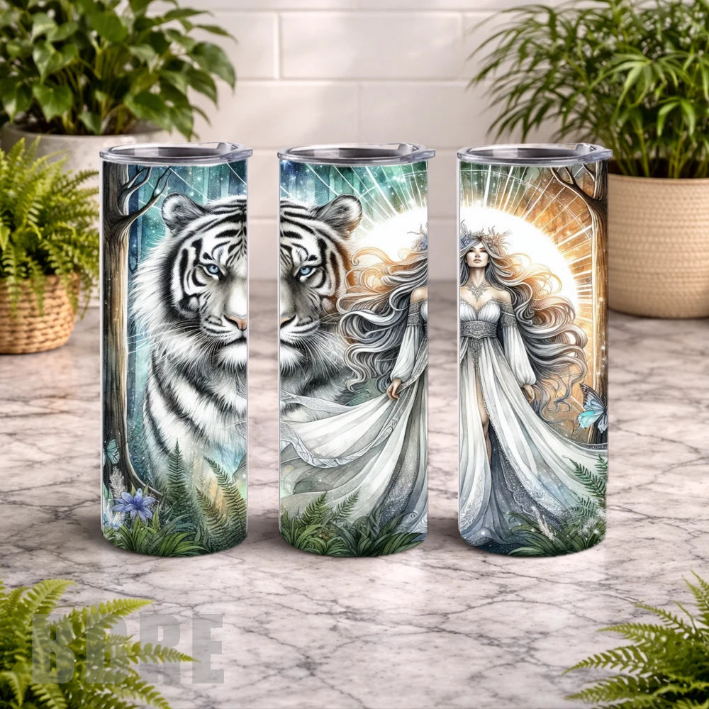Majestic Tiger 2 20 OZ Wrap Mockup