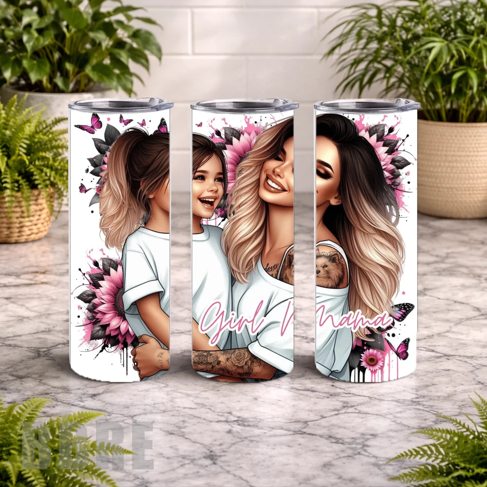 Girl Mama 20 OZ Wrap Mockup