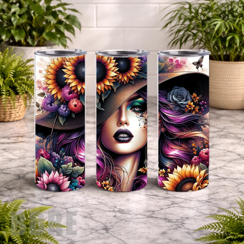 Floral Elegance 8 20 OZ Wrap Mockup