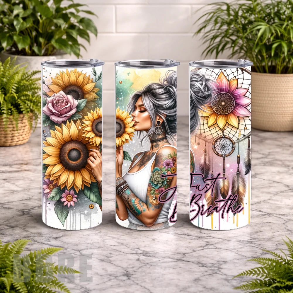 Sunflower Dream 2 20 OZ Wrap Mockup