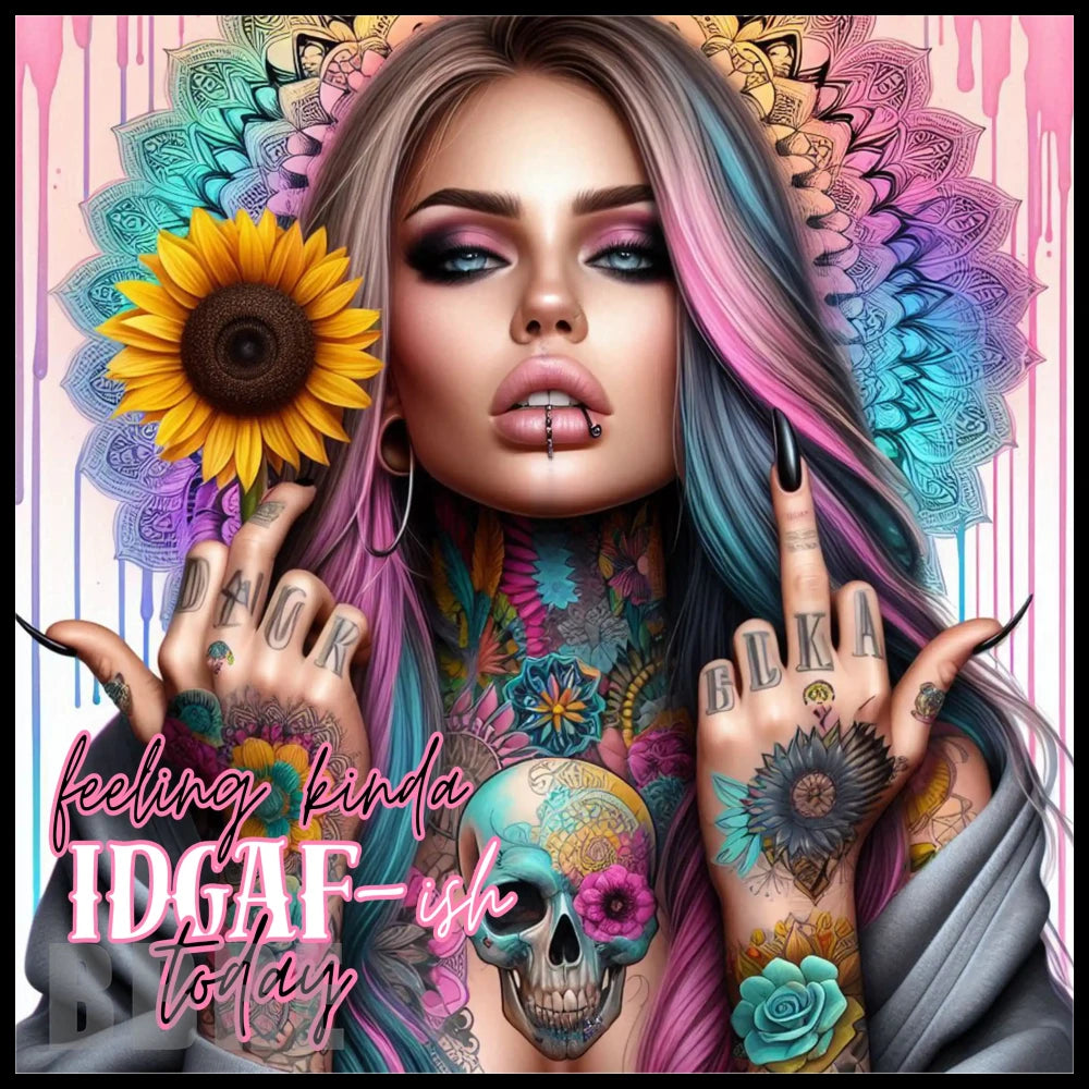 Idgaf Tumbler 2 20 OZ Sublimation Wrap