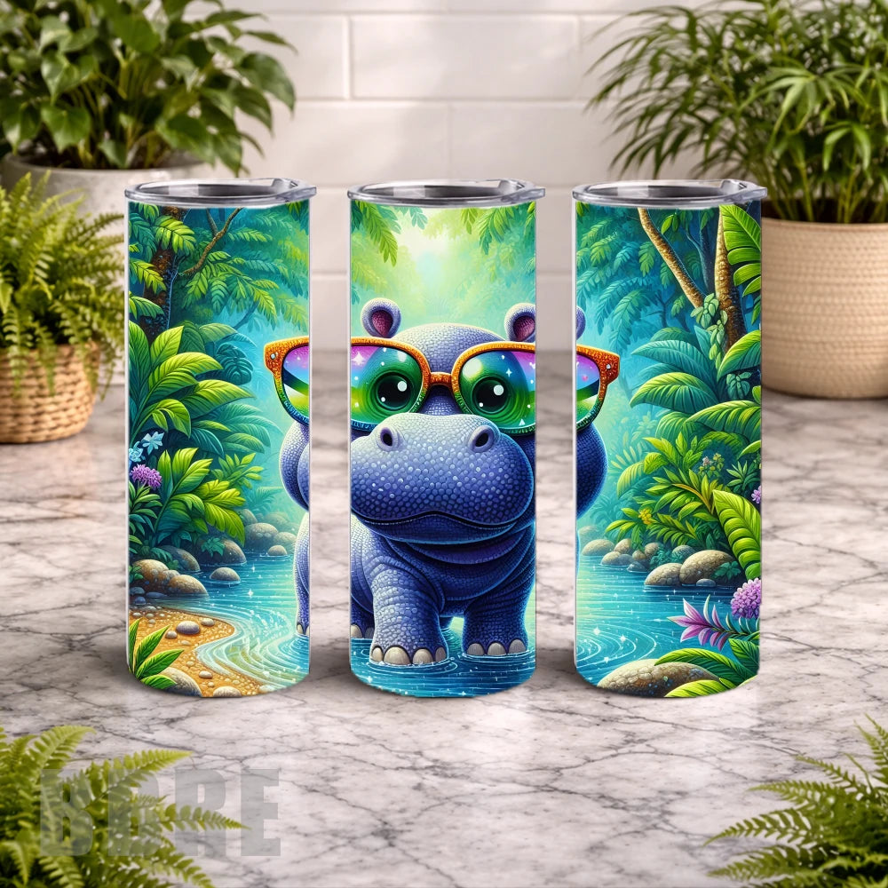 Hippo Adventure 20 OZ Wrap Mockup