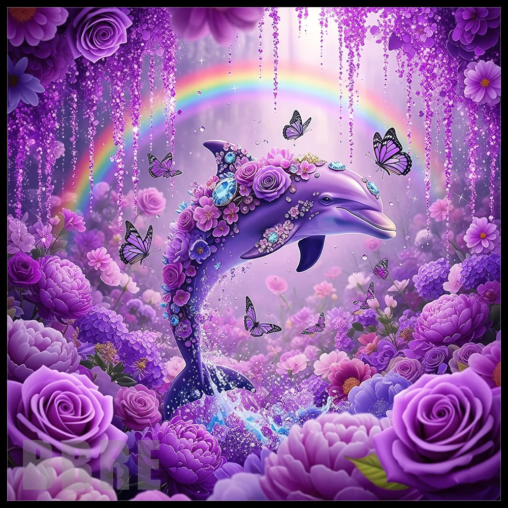 Floral Dolphin 20 OZ Sublimation Wrap