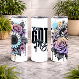 Floral Motivation 20 OZ Wrap Mockup