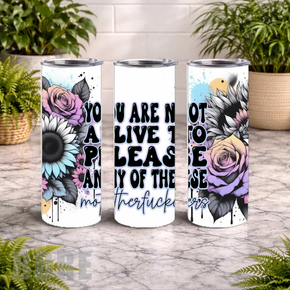 Floral Quote 20 OZ Wrap Mockup