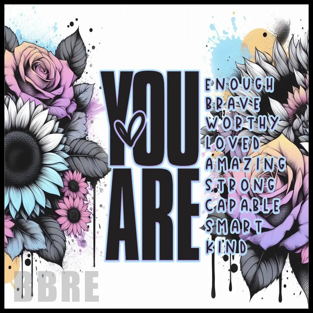 Inspirational Floral 20 OZ Sublimation Wrap