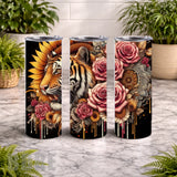 Tiger Floral 4 20 OZ Wrap Mockup
