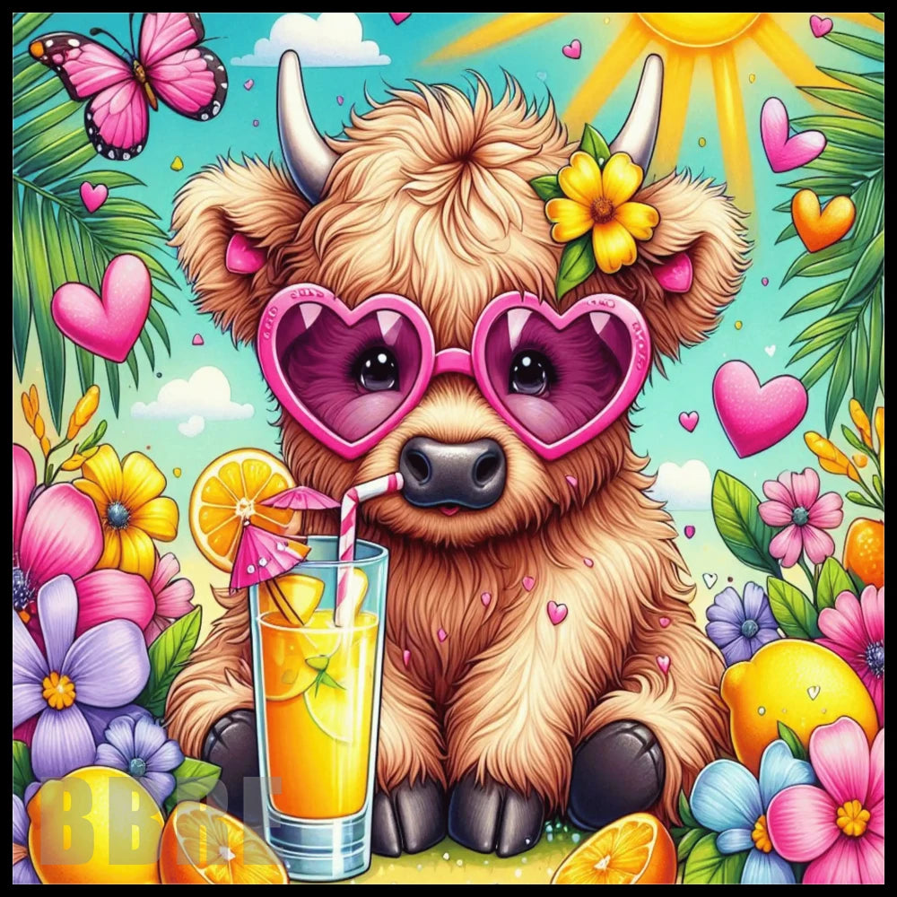 Cute Highland 2 20 OZ Sublimation Wrap