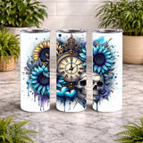 Floral Skull 33 20 OZ Wrap Mockup