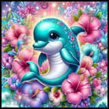 Dolphin Floral 2 20 OZ Sublimation Wrap