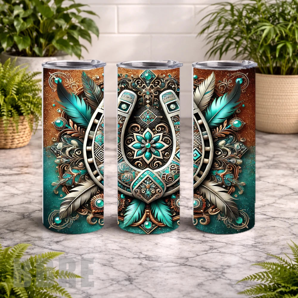 Horseshoe Art 20 OZ Wrap Mockup