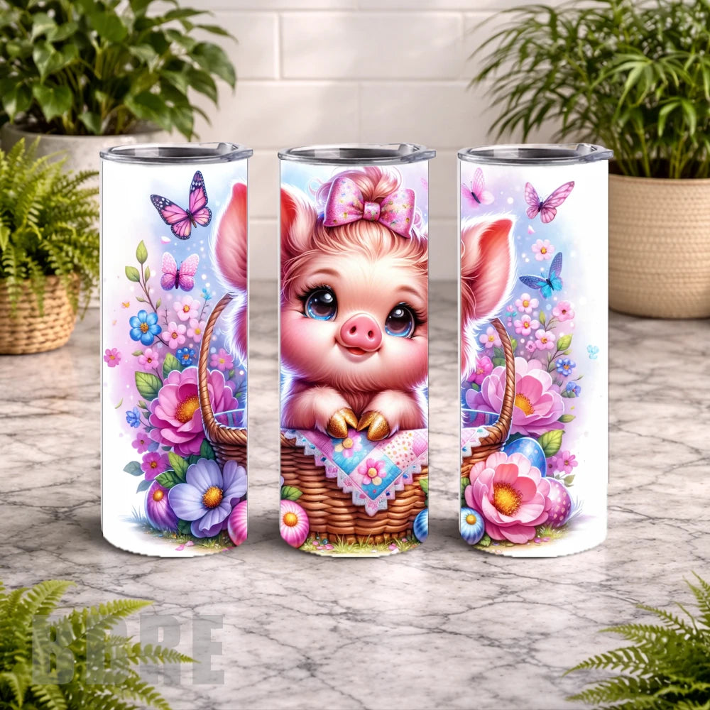Cute Piglet 20 OZ Wrap Mockup