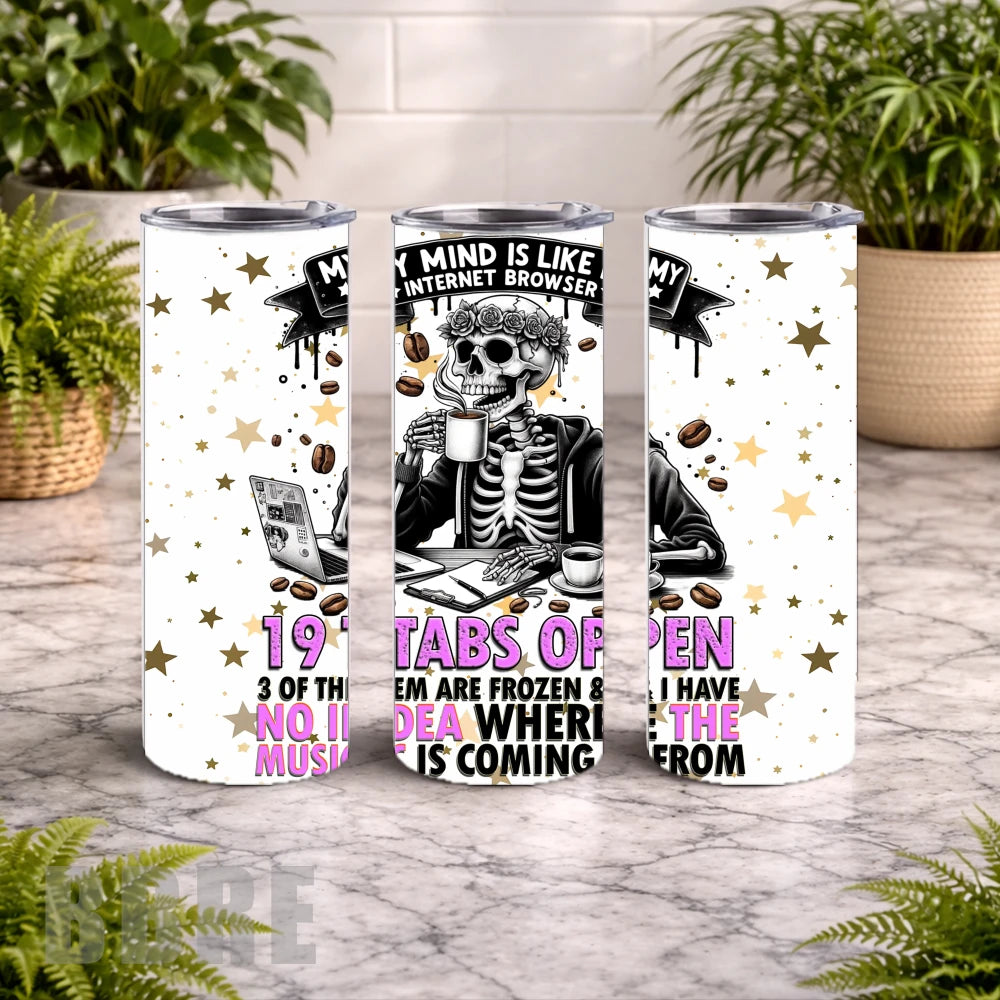 Skeleton Coffee 20 OZ Wrap Mockup