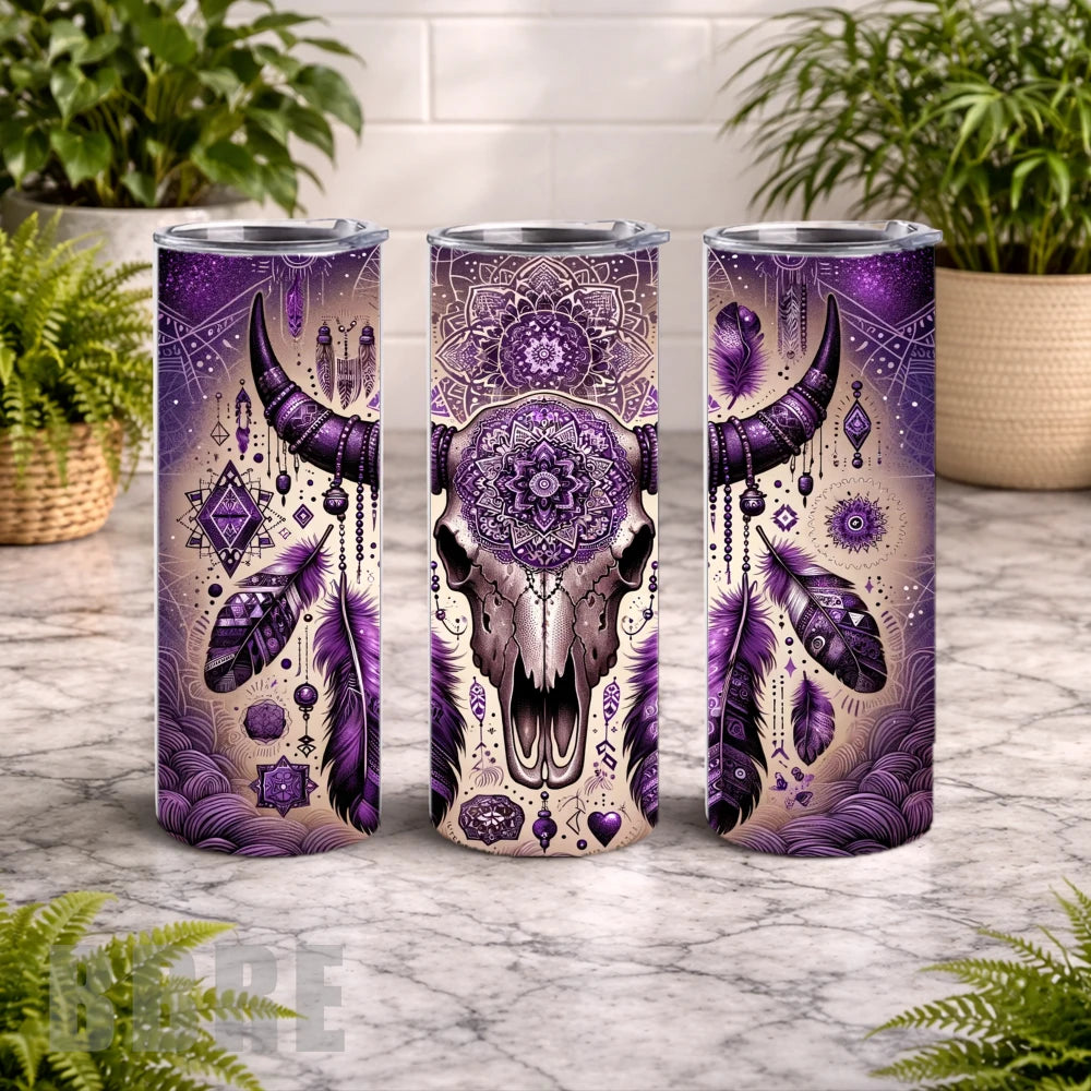 Purple Skull 20 OZ Wrap Mockup
