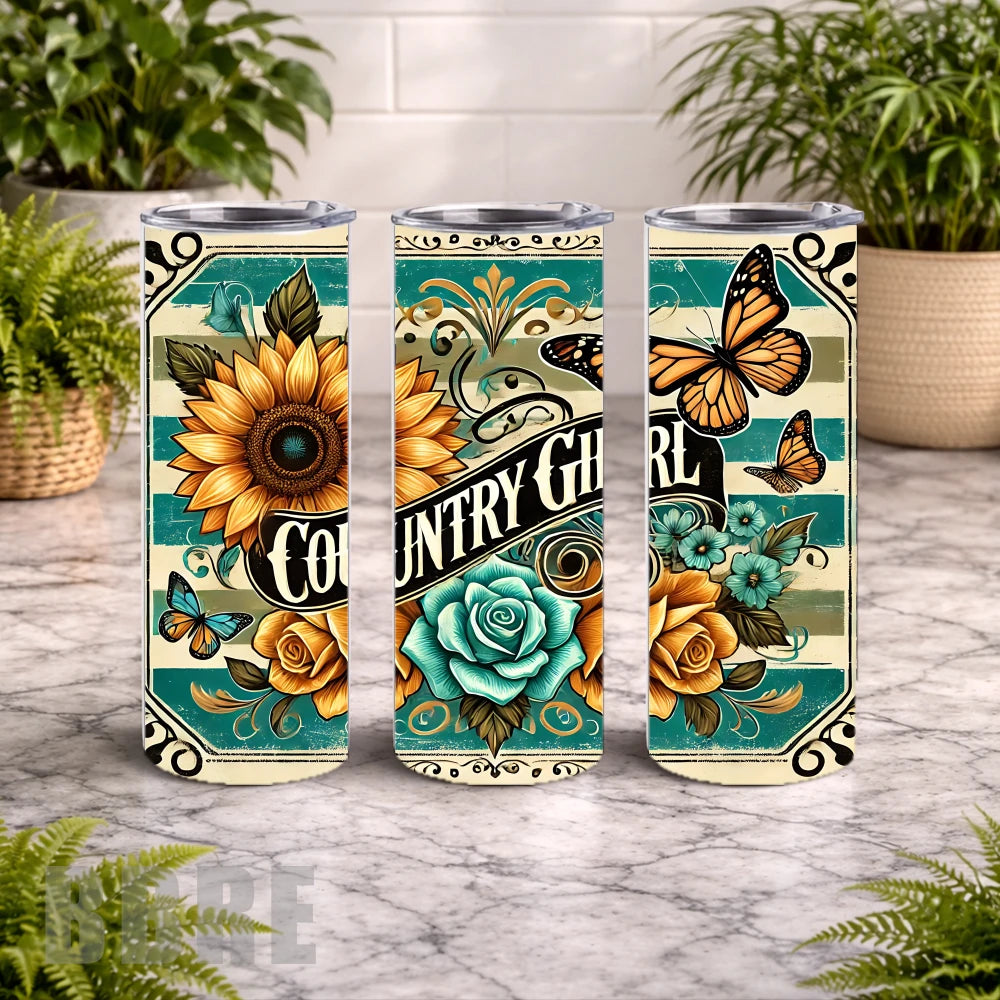 Country Girl 2 20 OZ Wrap Mockup