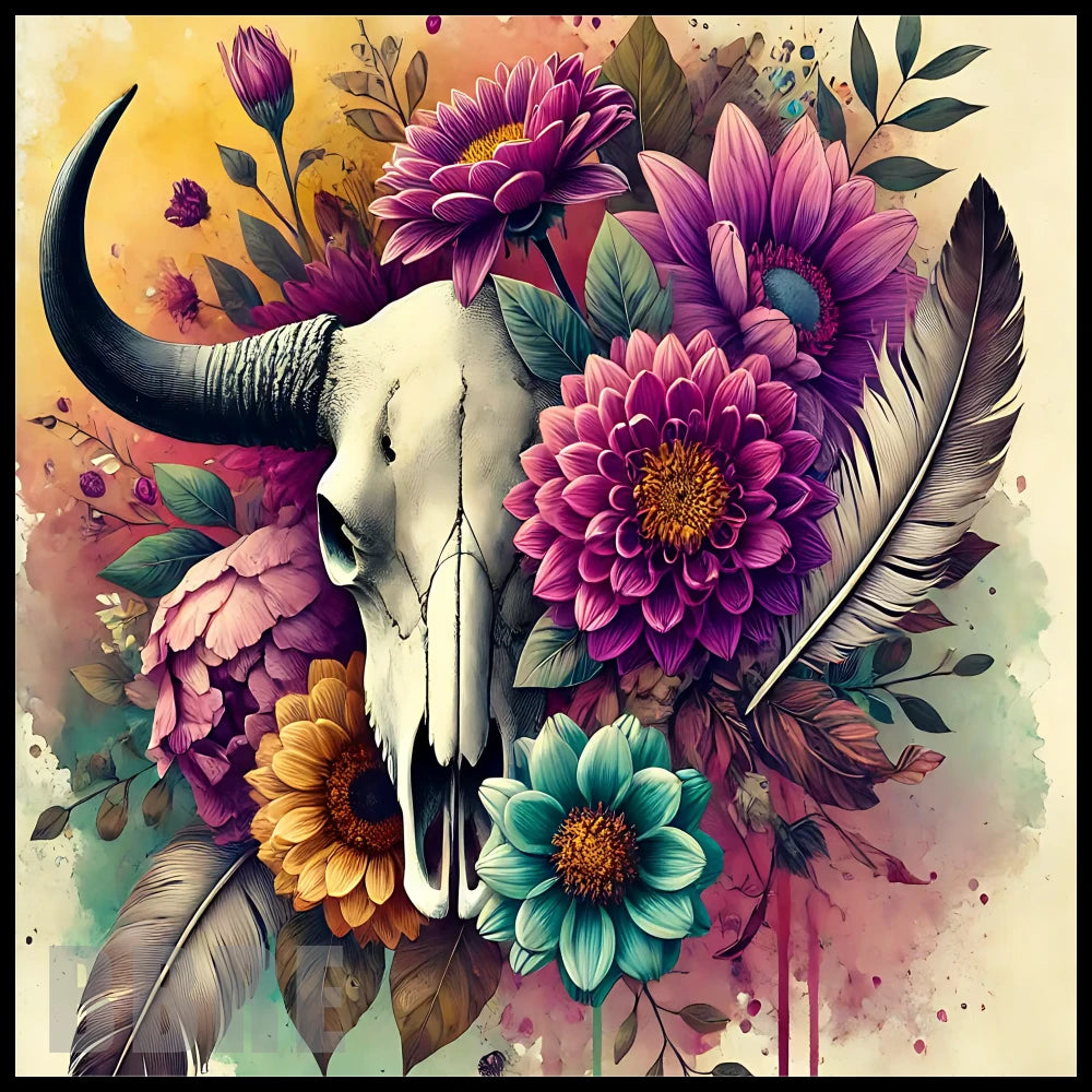 Floral Skull 26 20 OZ Sublimation Wrap