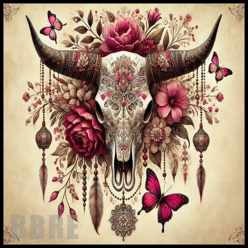 Floral Skull 27 20 OZ Sublimation Wrap