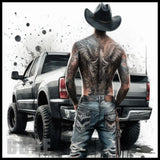Cowboy Truck 20 OZ Sublimation Wrap
