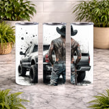 Cowboy Truck 20 OZ Wrap Mockup