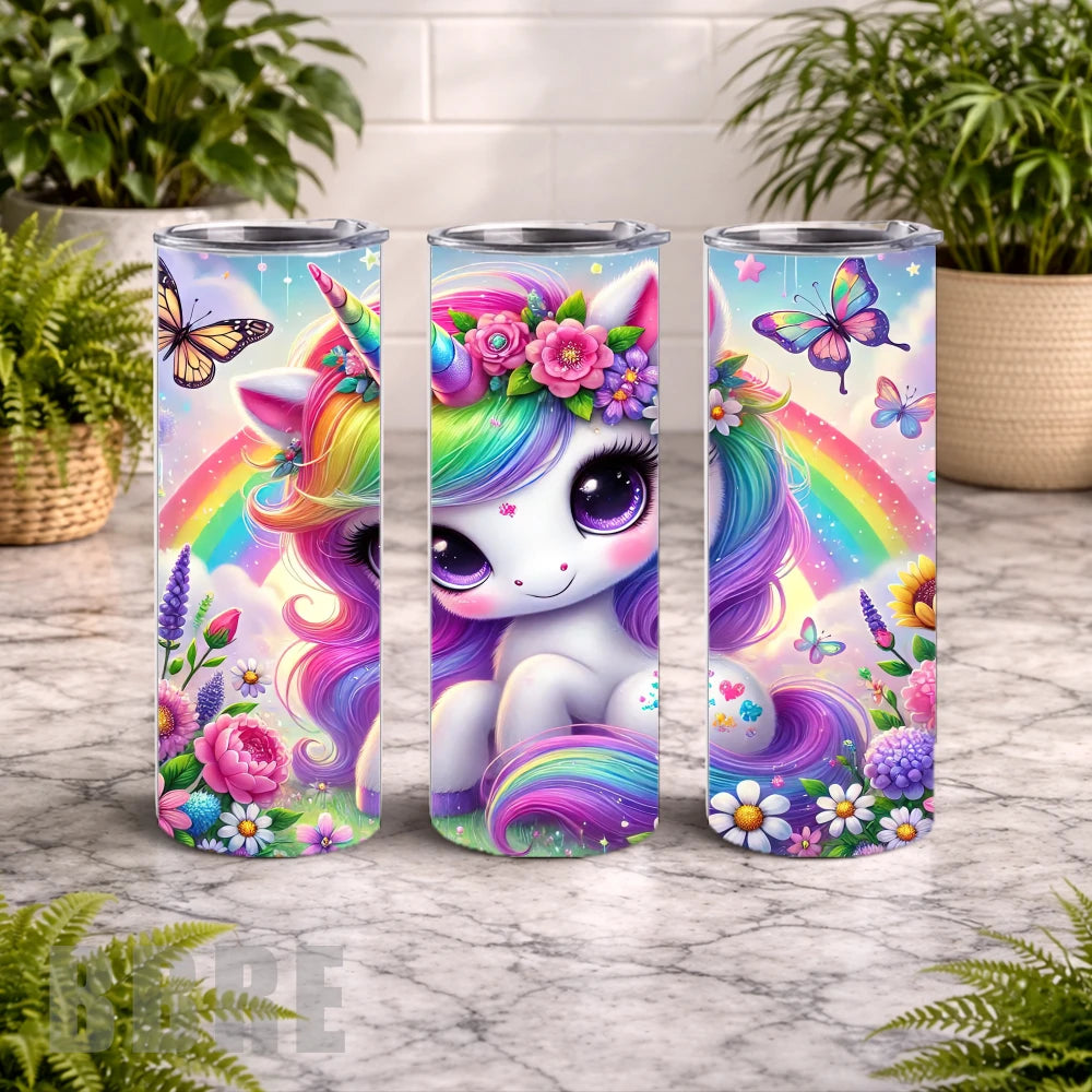Rainbow Unicorn 6 20 OZ Wrap Mockup