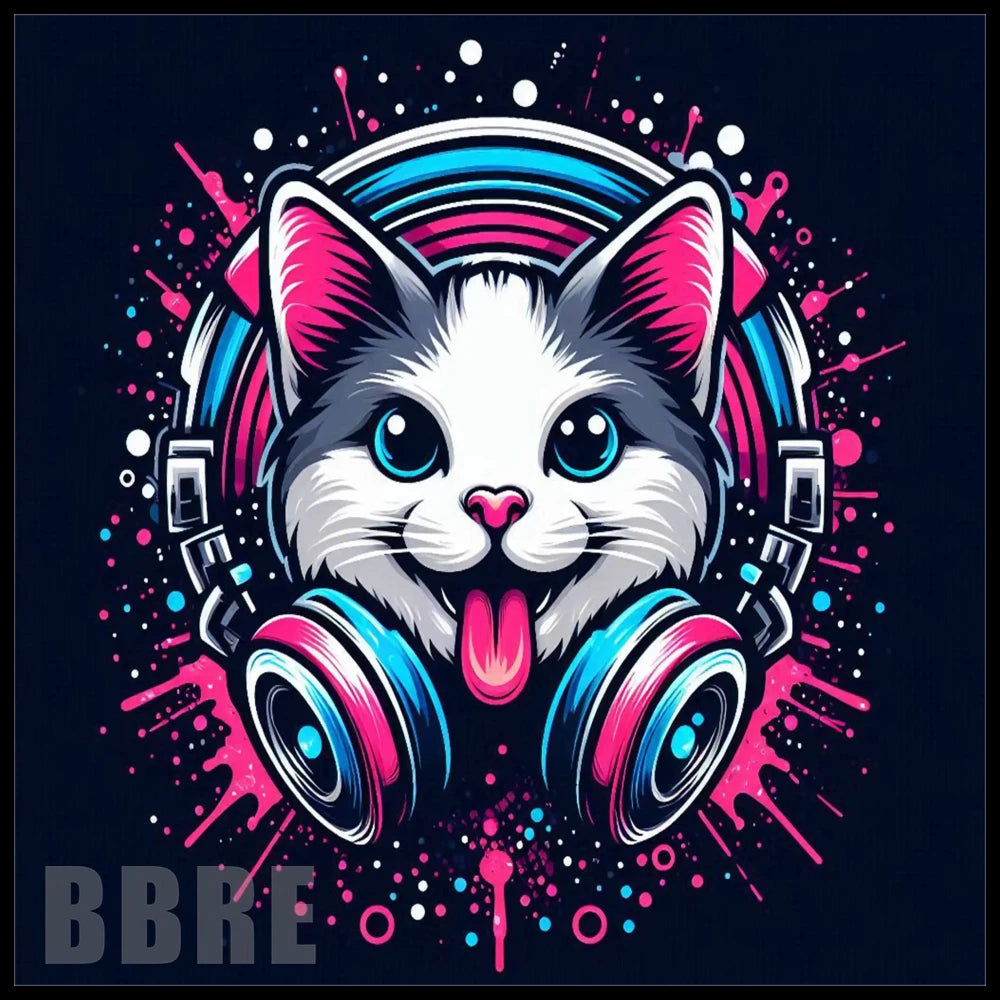 Cat Headphones 20 OZ Sublimation Wrap